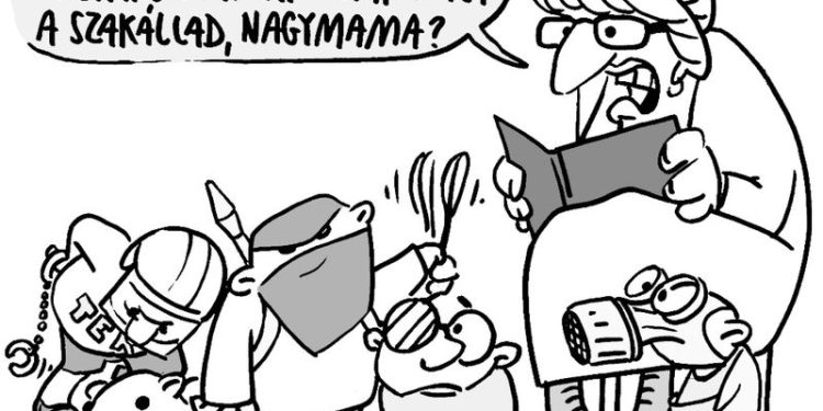 Pápai Gábor karikatúrája