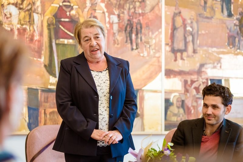 Kisné Lovasi Mária életműdíjas és Tóth Simon Ferenc, a díjat adományozó Twickel-Zichy Mária Terézia Alapítvány kuratóriumi tagja