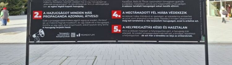 MOMENTUM – A propagandagépezet hazugságai installációkon