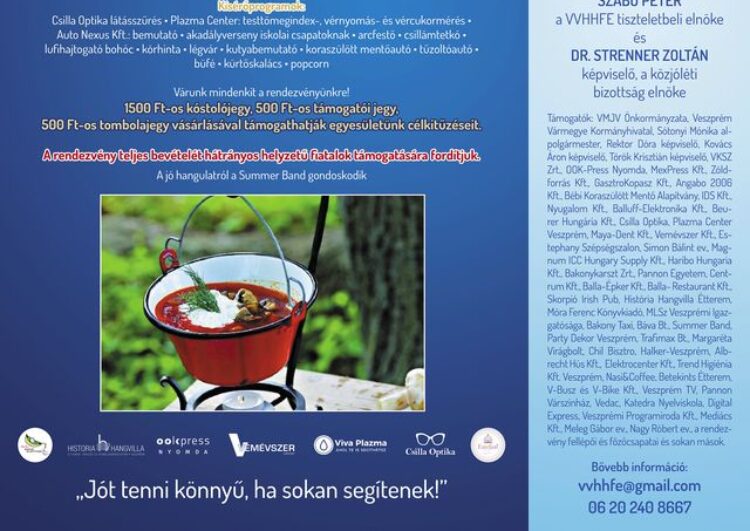 KÖZÖSSÉGI ÉLMÉNY – Családi nap és főzőverseny a Séd mellett
