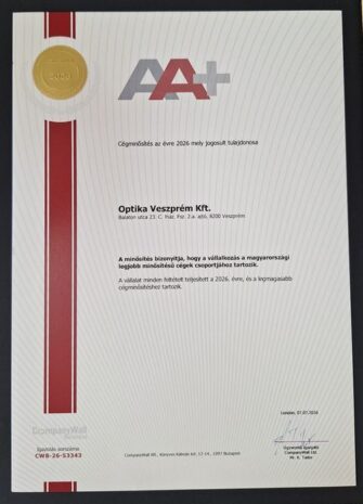 Csilla Optika, CSILLA OPTIKA – A kemény munkánk elismerése
